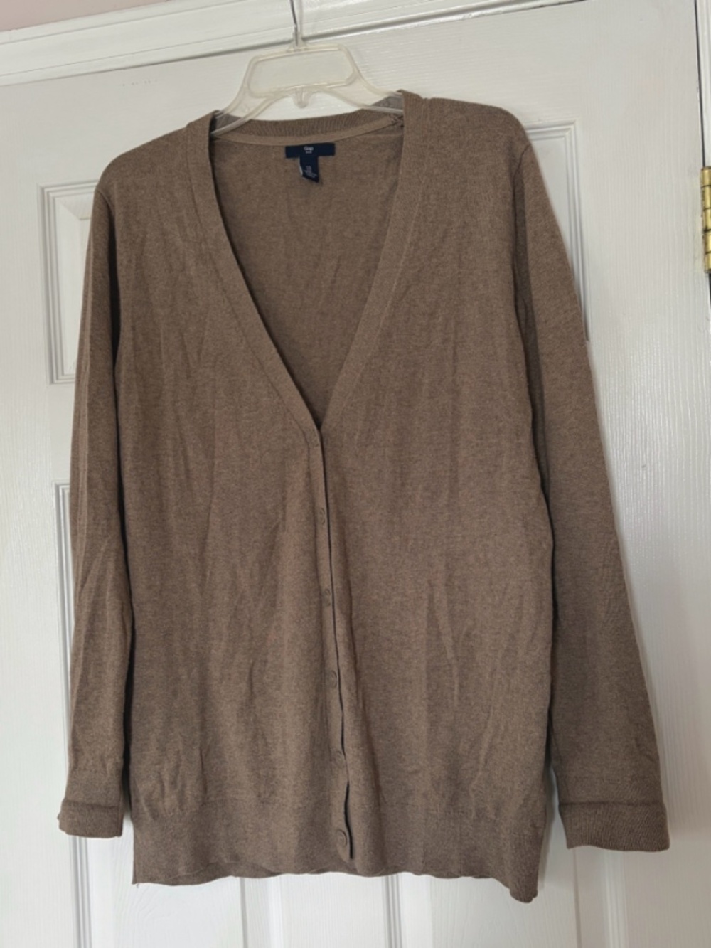 Gap V-Neck Cardigan Button Up Mocha Brown Size Large